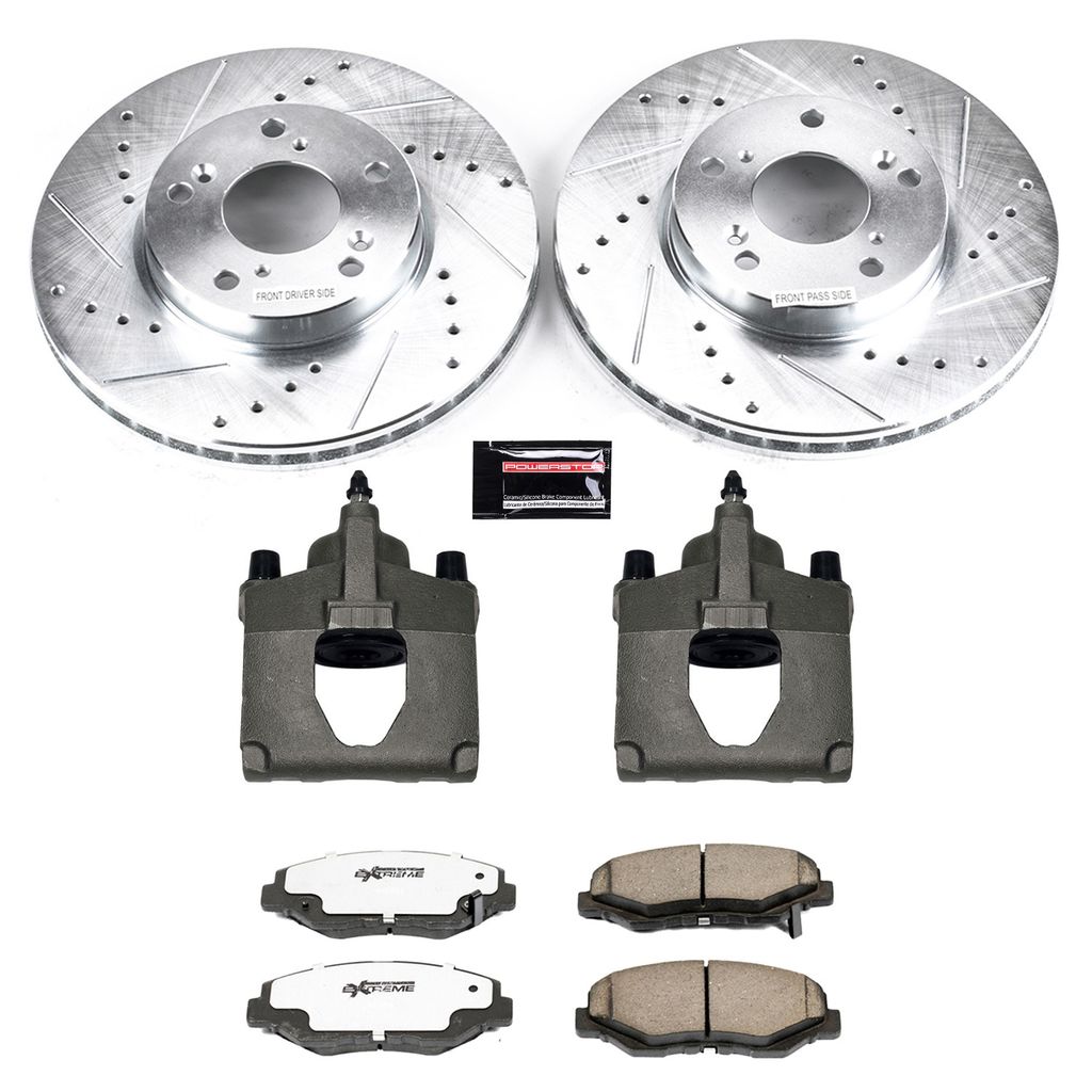 Z26 Drilled and Slotted Brake Pad, Rotor, and Caliper Kit