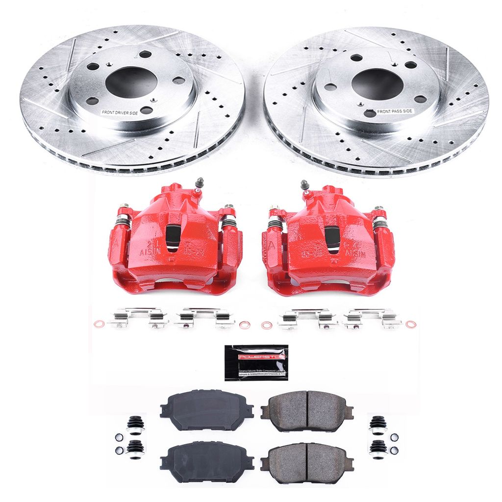 Z23 Drilled and Slotted Brake Pad, Rotor, and Caliper Kit