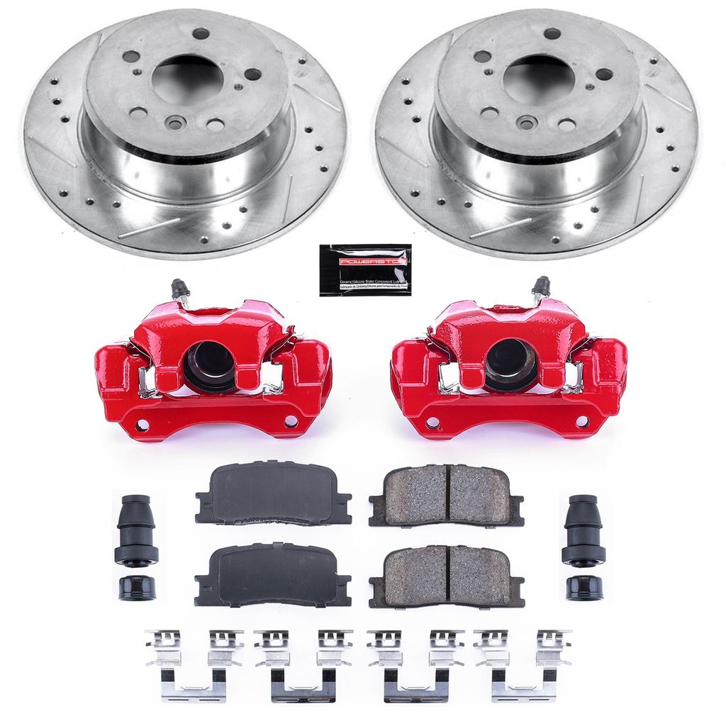 PowerStop KC1069 - Z23 Drilled and Slotted Brake Pad, Rotor, and Caliper Kit
