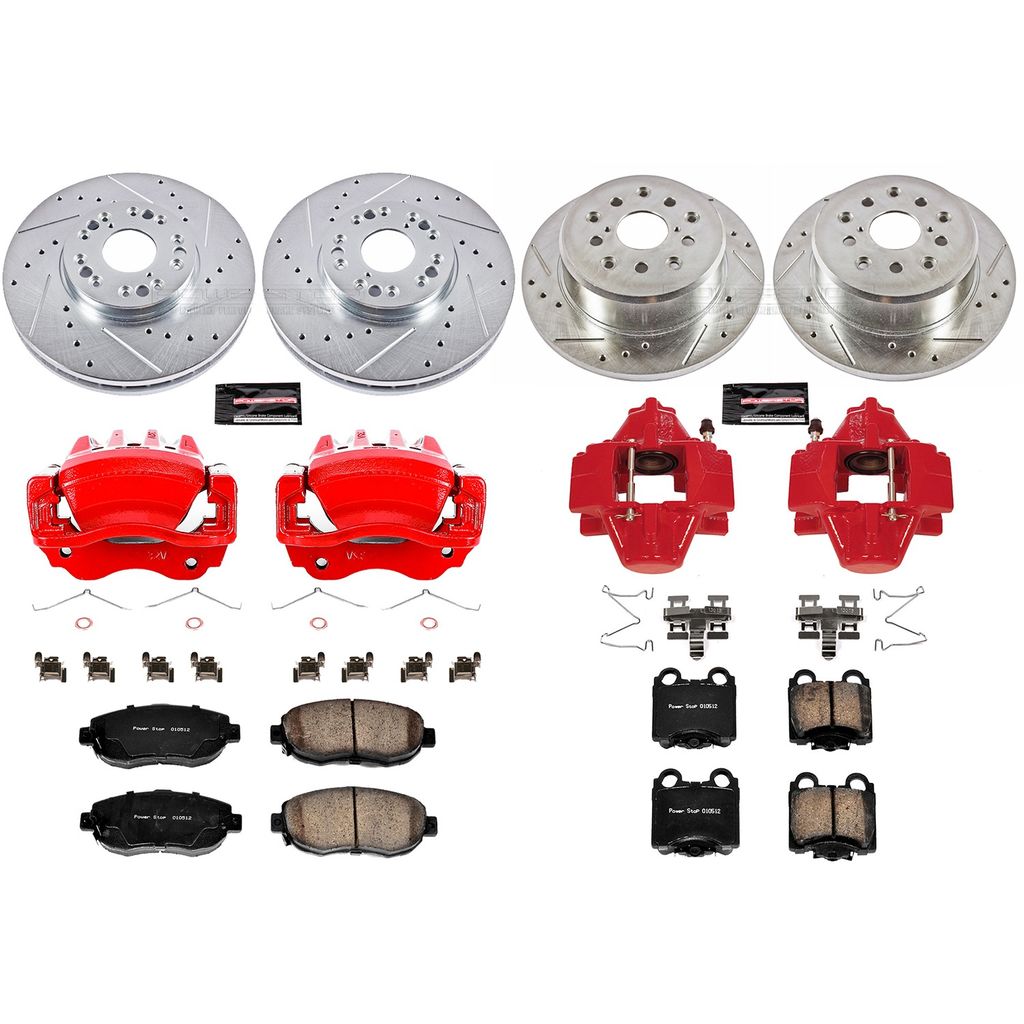 PowerStop KC1079 - Z23 Drilled and Slotted Brake Pad, Rotor, and Caliper Kit
