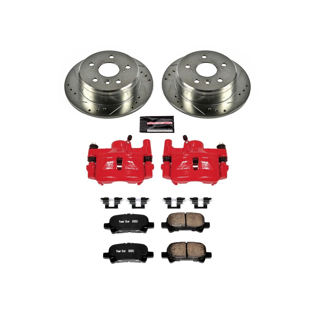 Z23 Drilled and Slotted Brake Pad, Rotor, and Caliper Kit