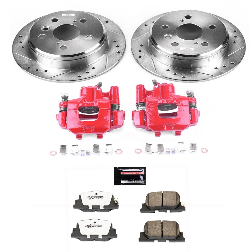 PowerStop KC1084-26 - Z26 Drilled and Slotted Brake Pad, Rotor, and Caliper Kit