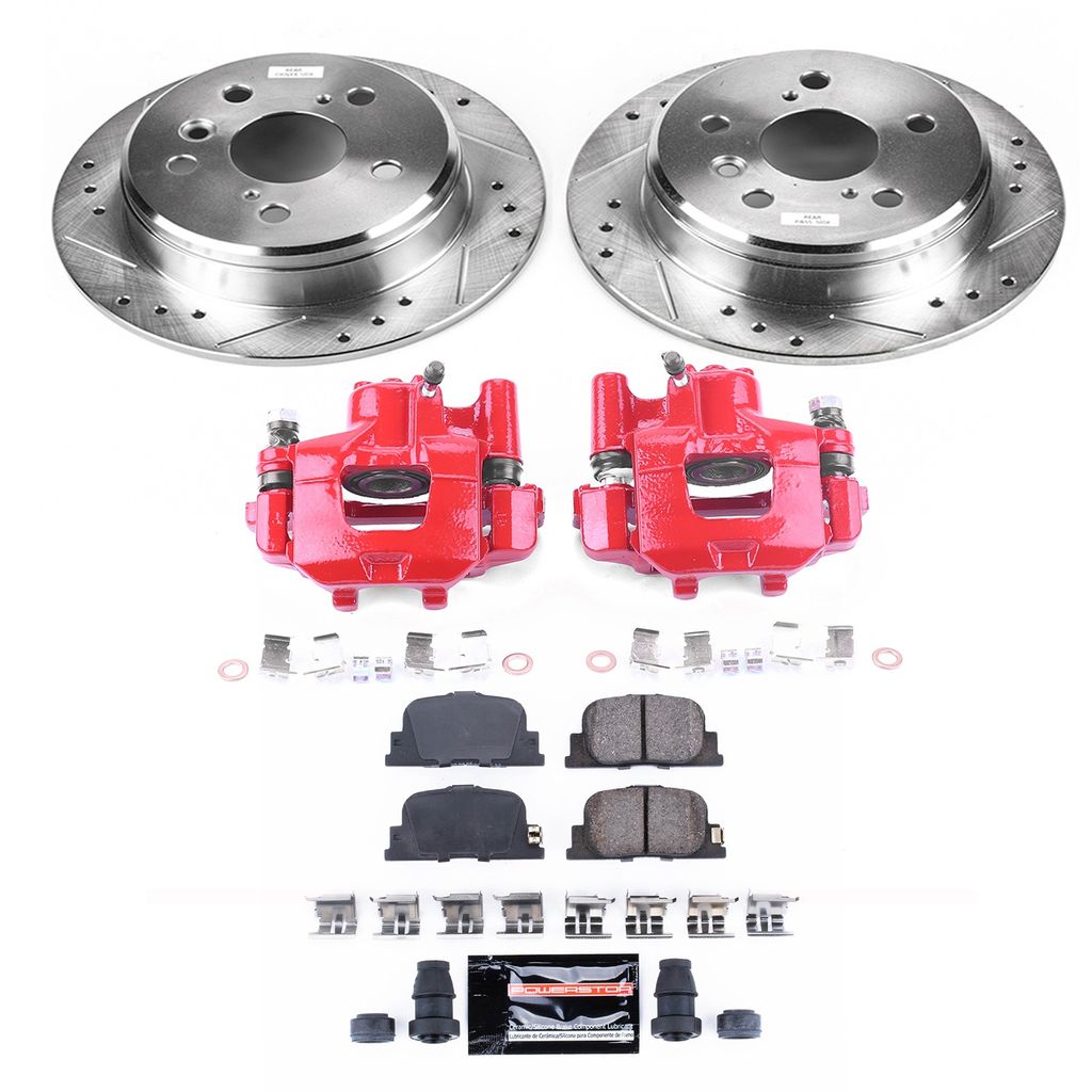 PowerStop KC1084 - Z23 Drilled and Slotted Brake Pad, Rotor, and Caliper Kit