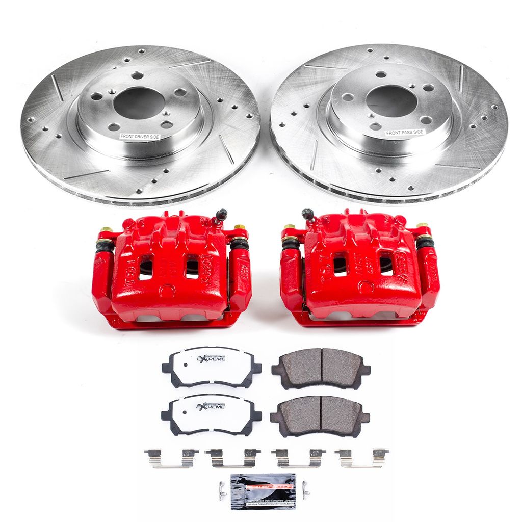 Z26 Drilled and Slotted Brake Pad, Rotor, and Caliper Kit