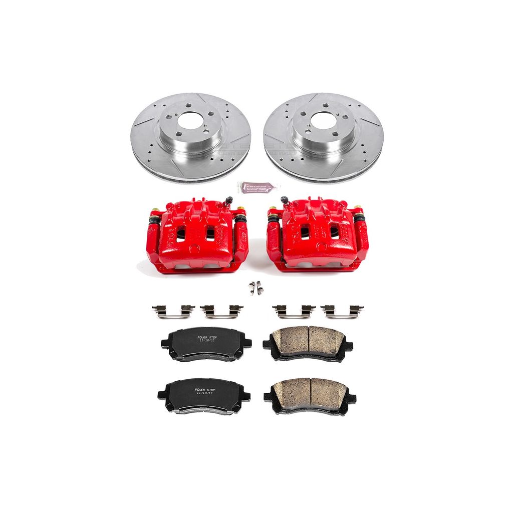 Z23 Drilled and Slotted Brake Pad, Rotor, and Caliper Kit