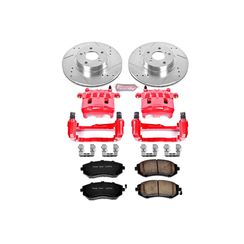 Z23 Drilled and Slotted Brake Pad, Rotor, and Caliper Kit