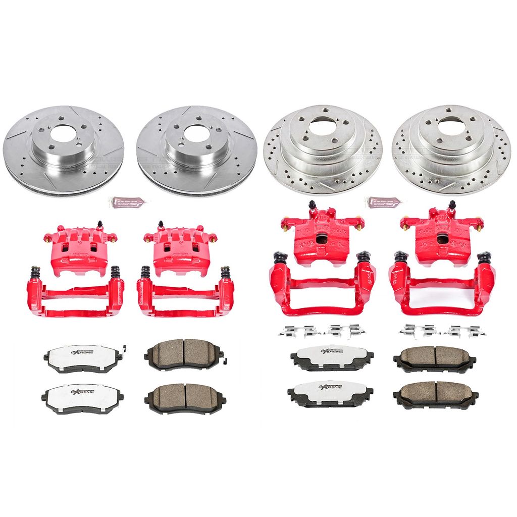 PowerStop KC1127-26 - Z26 Drilled and Slotted Brake Pad, Rotor, and Caliper Kit