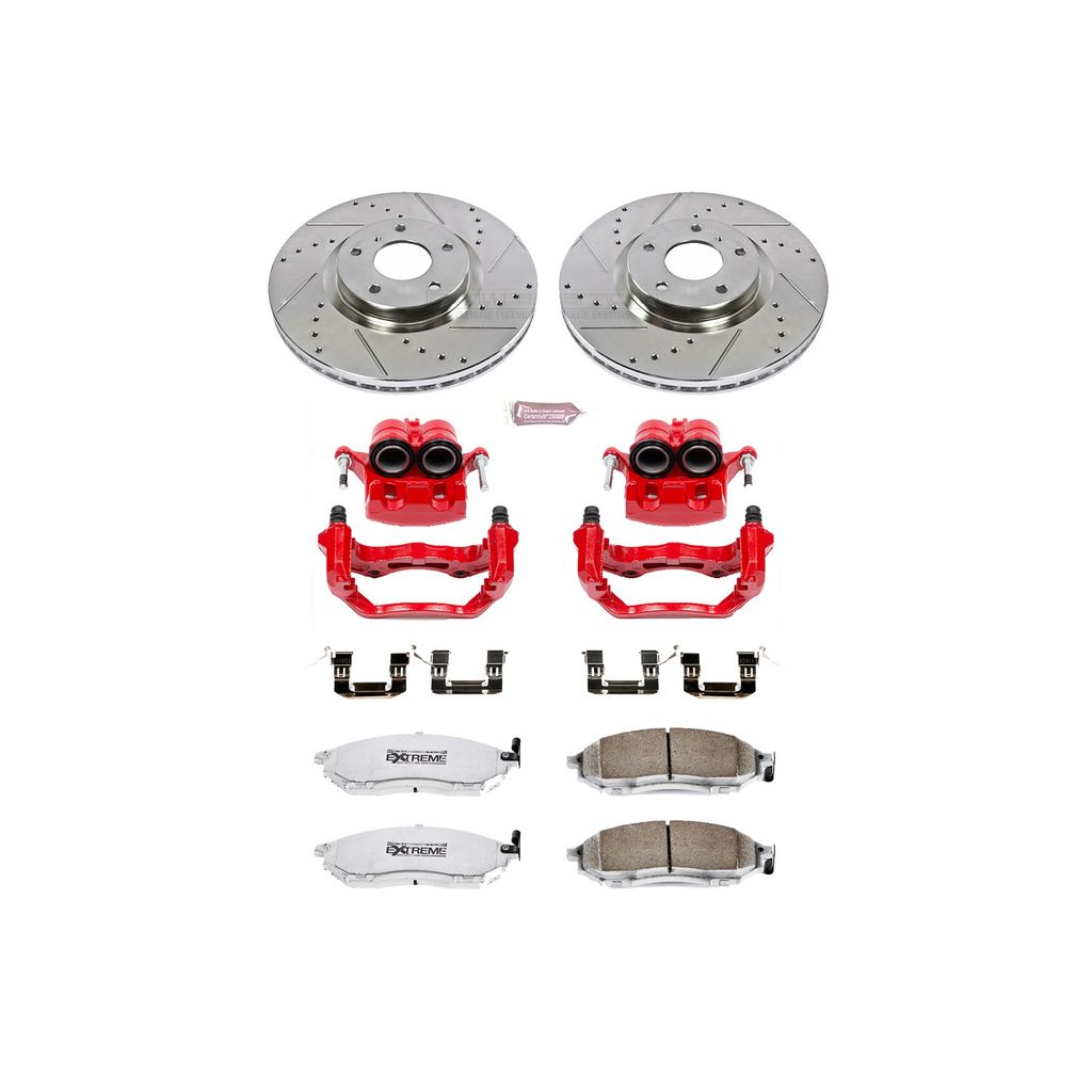 PowerStop KC112A-26 - Z26 Drilled and Slotted Brake Pad, Rotor, and Caliper Kit