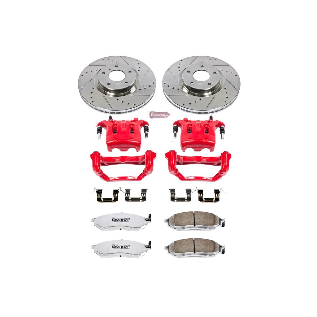 PowerStop KC112B-26 - Z26 Drilled and Slotted Brake Pad, Rotor, and Caliper Kit