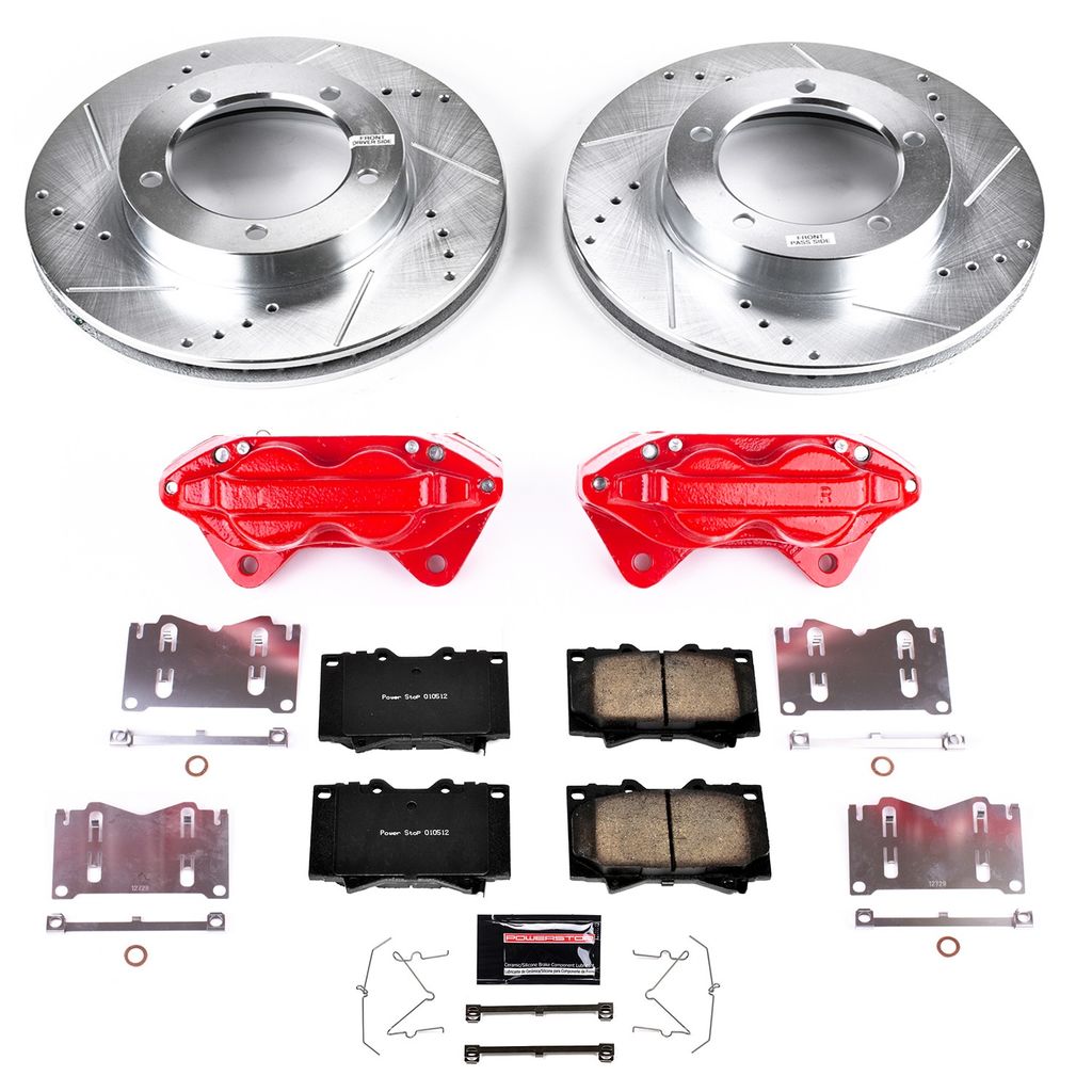 PowerStop KC1132 - Z23 Drilled and Slotted Brake Pad, Rotor, and Caliper Kit