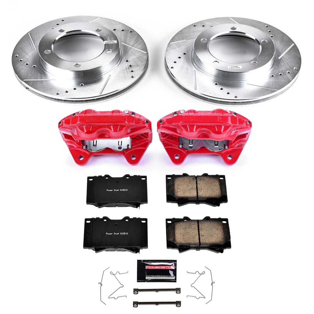 Z23 Drilled and Slotted Brake Pad, Rotor, and Caliper Kit