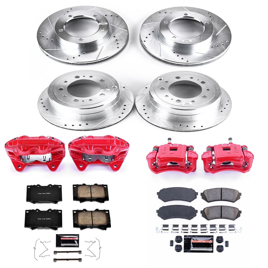 PowerStop KC1133A - Z23 Drilled and Slotted Brake Pad, Rotor, and Caliper Kit