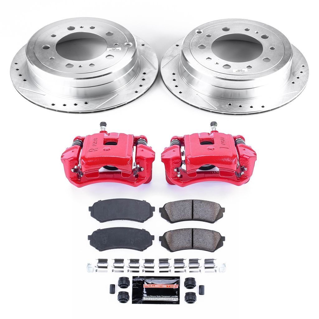 Z23 Drilled and Slotted Brake Pad, Rotor, and Caliper Kit