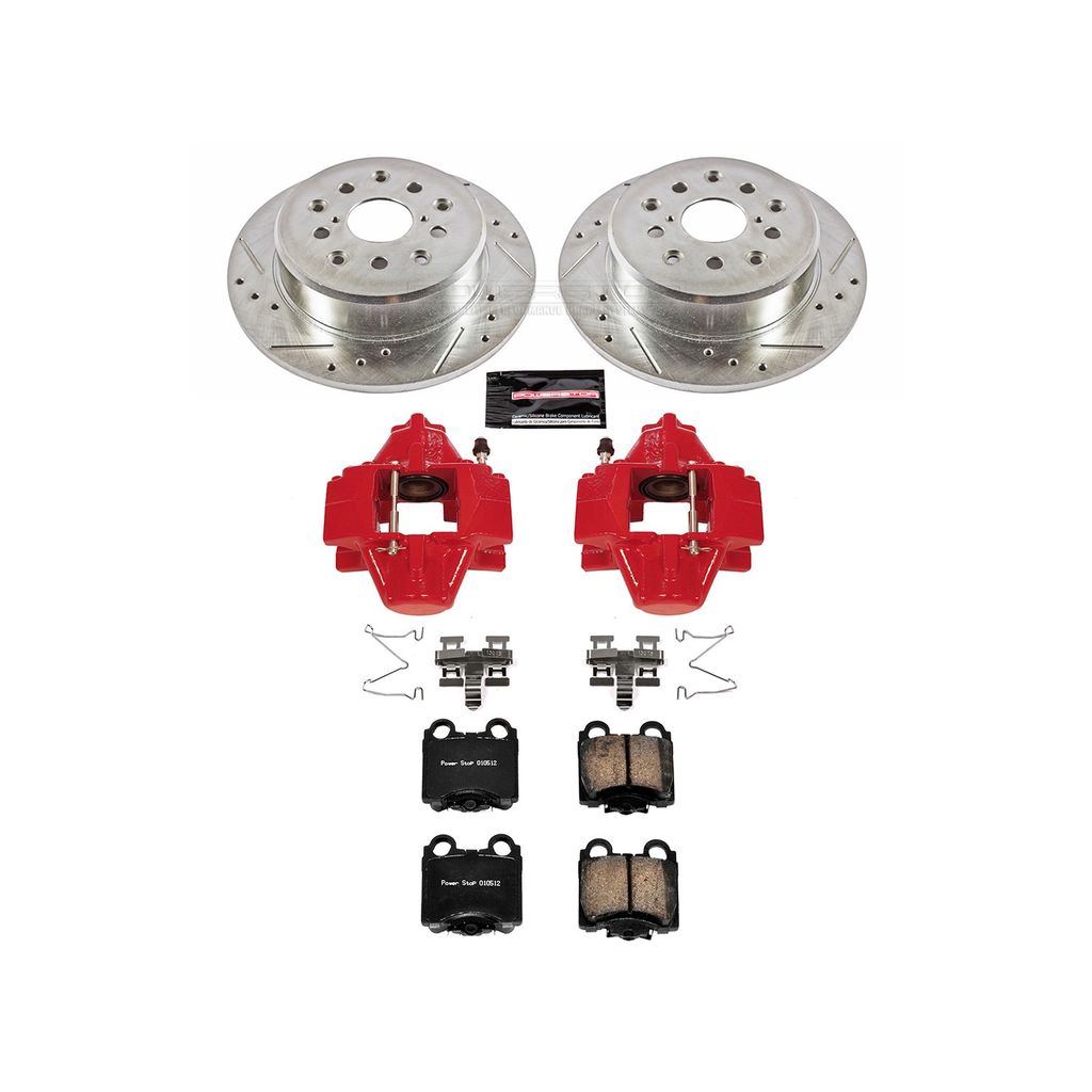 Z23 Drilled and Slotted Brake Pad, Rotor, and Caliper Kit