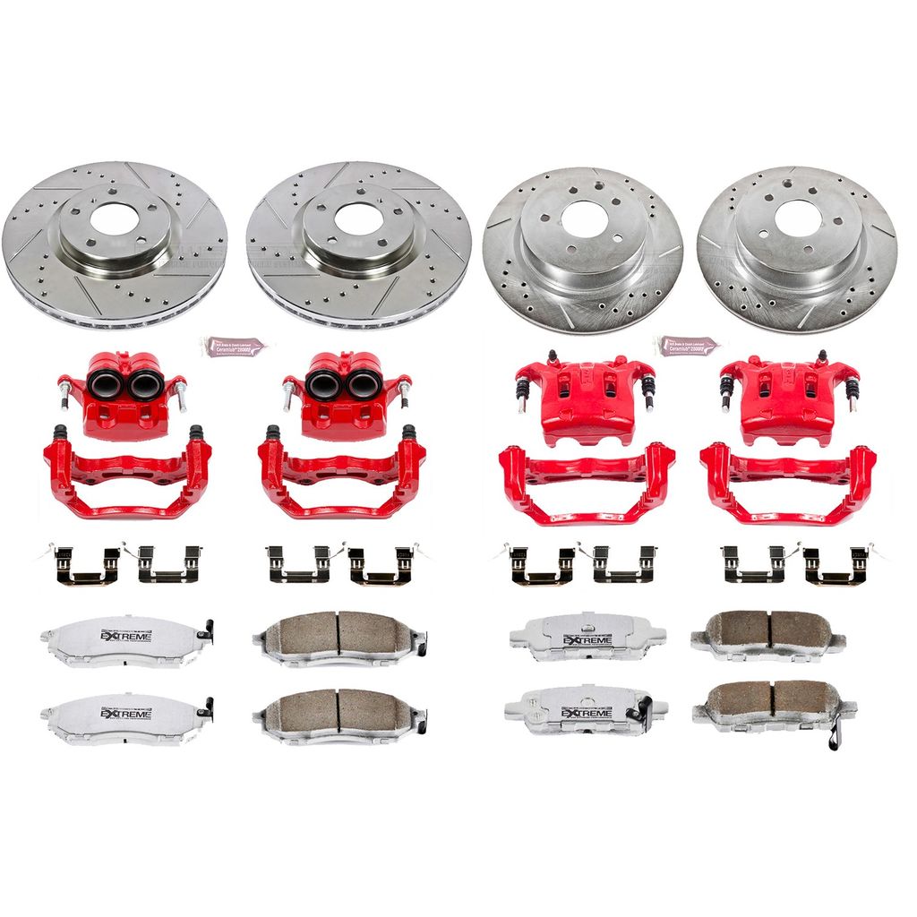 PowerStop KC114A-26 - Z26 Drilled and Slotted Brake Pad, Rotor, and Caliper Kit