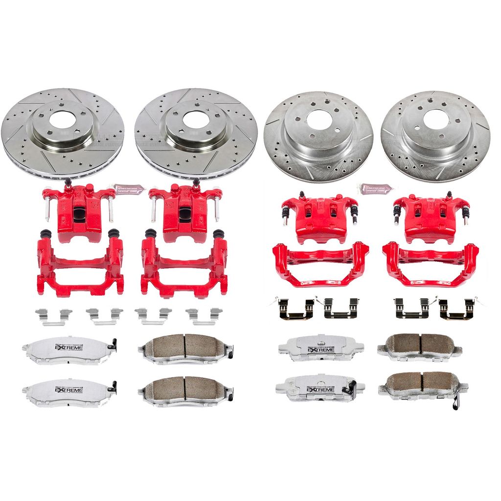 PowerStop KC114B-26 - Z26 Drilled and Slotted Brake Pad, Rotor, and Caliper Kit