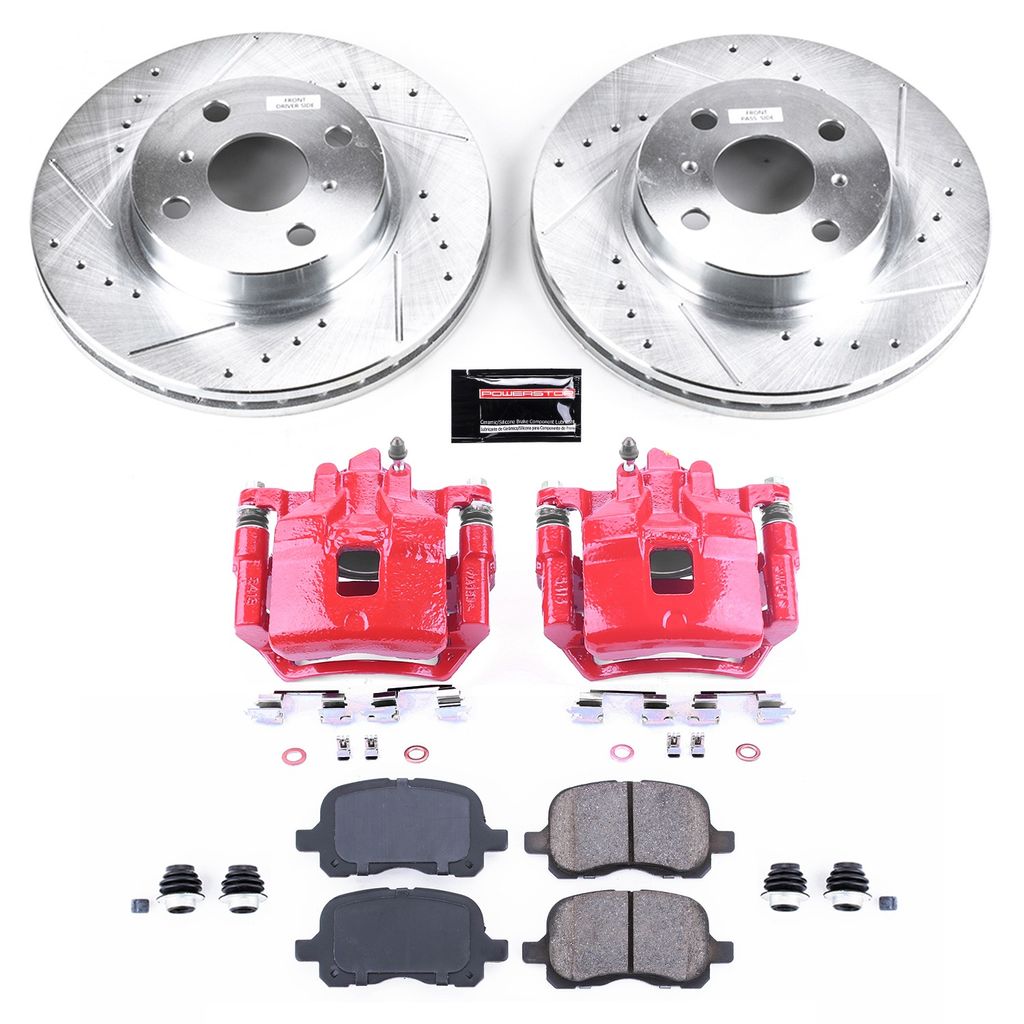PowerStop KC1152 - Z23 Drilled and Slotted Brake Pad, Rotor, and Caliper Kit