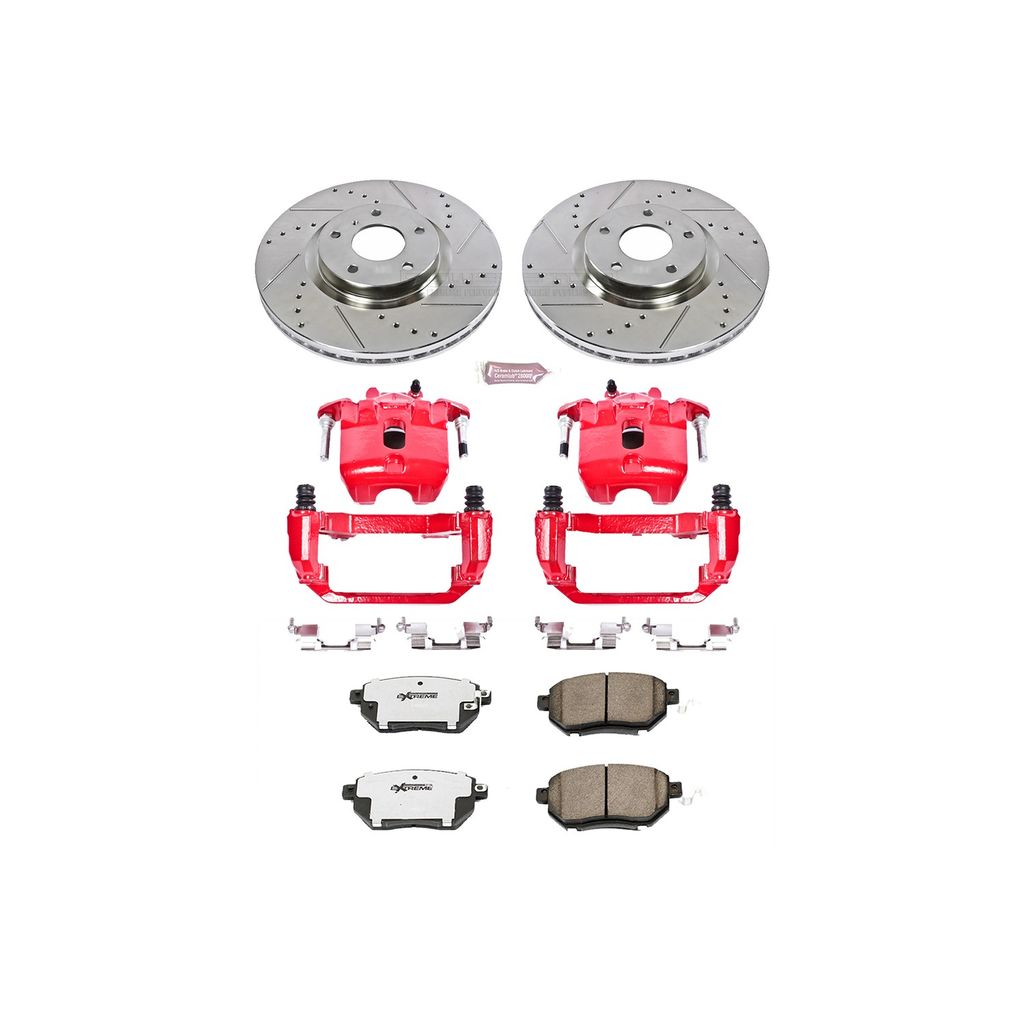 PowerStop KC116-26 - Z26 Drilled and Slotted Brake Pad, Rotor, and Caliper Kit