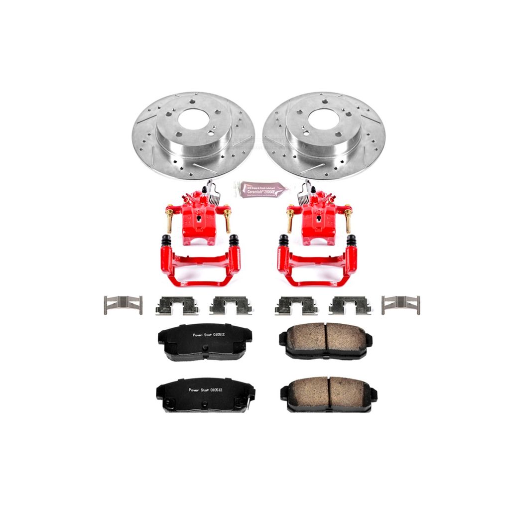 PowerStop KC1169 - Z23 Drilled and Slotted Brake Pad, Rotor, and Caliper Kit