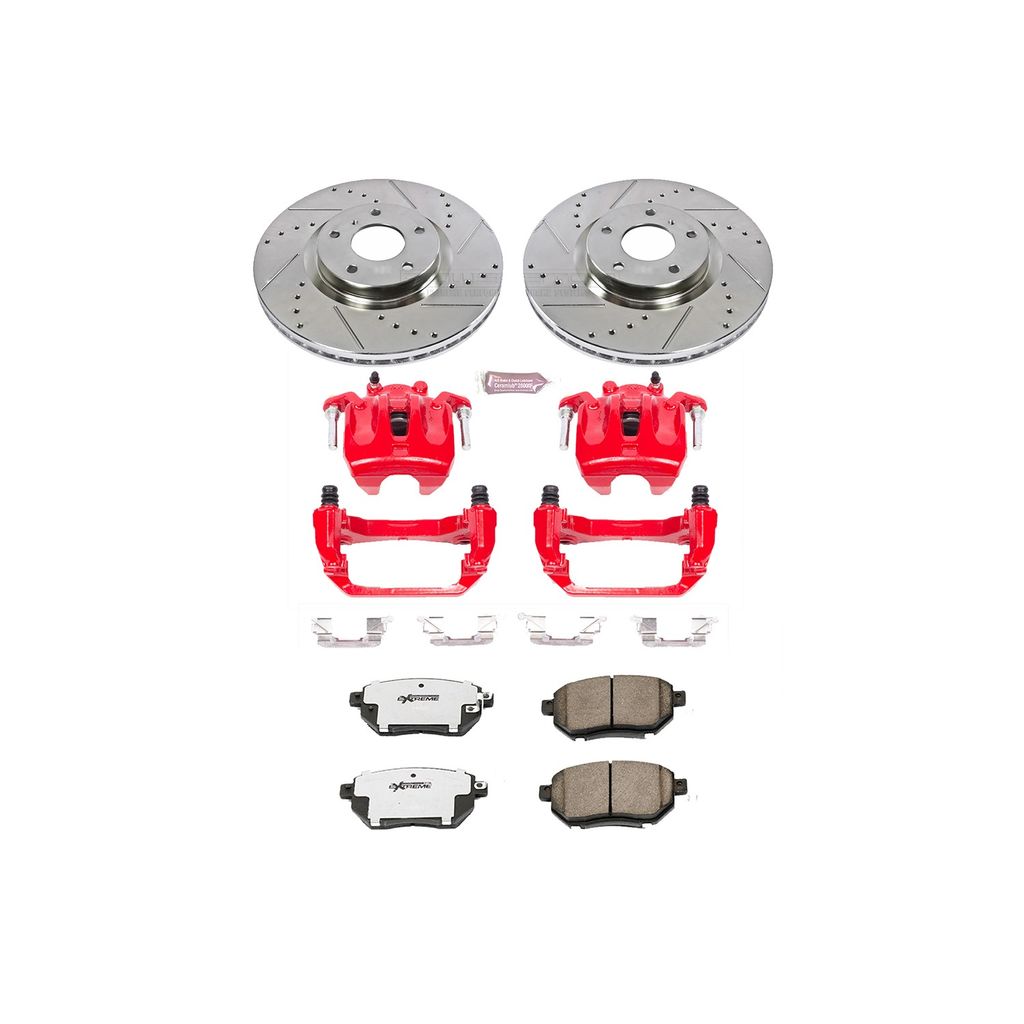 PowerStop KC116A-26 - Z26 Drilled and Slotted Brake Pad, Rotor, and Caliper Kit