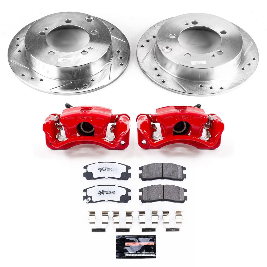 PowerStop KC1203-26 - Z26 Drilled and Slotted Brake Pad, Rotor, and Caliper Kit