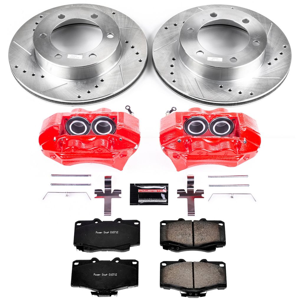PowerStop KC1233 - Z23 Drilled and Slotted Brake Pad, Rotor, and Caliper Kit