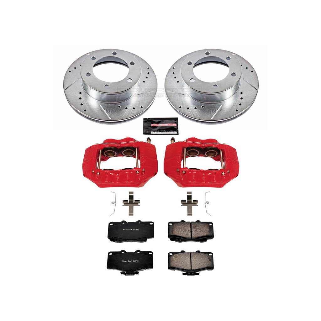 PowerStop KC1233A - Z23 Drilled and Slotted Brake Pad, Rotor, and Caliper Kit