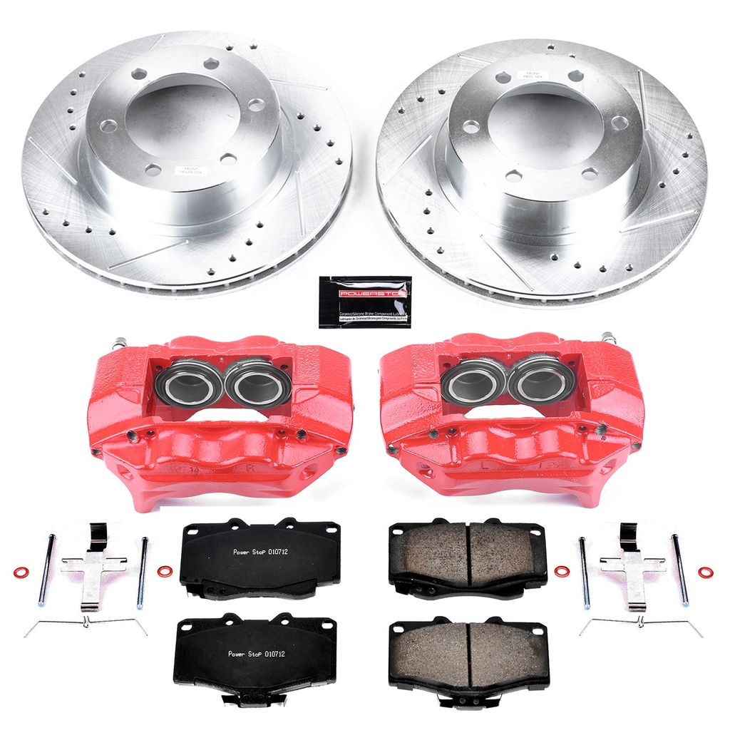 PowerStop KC1236 - Z23 Drilled and Slotted Brake Pad, Rotor, and Caliper Kit