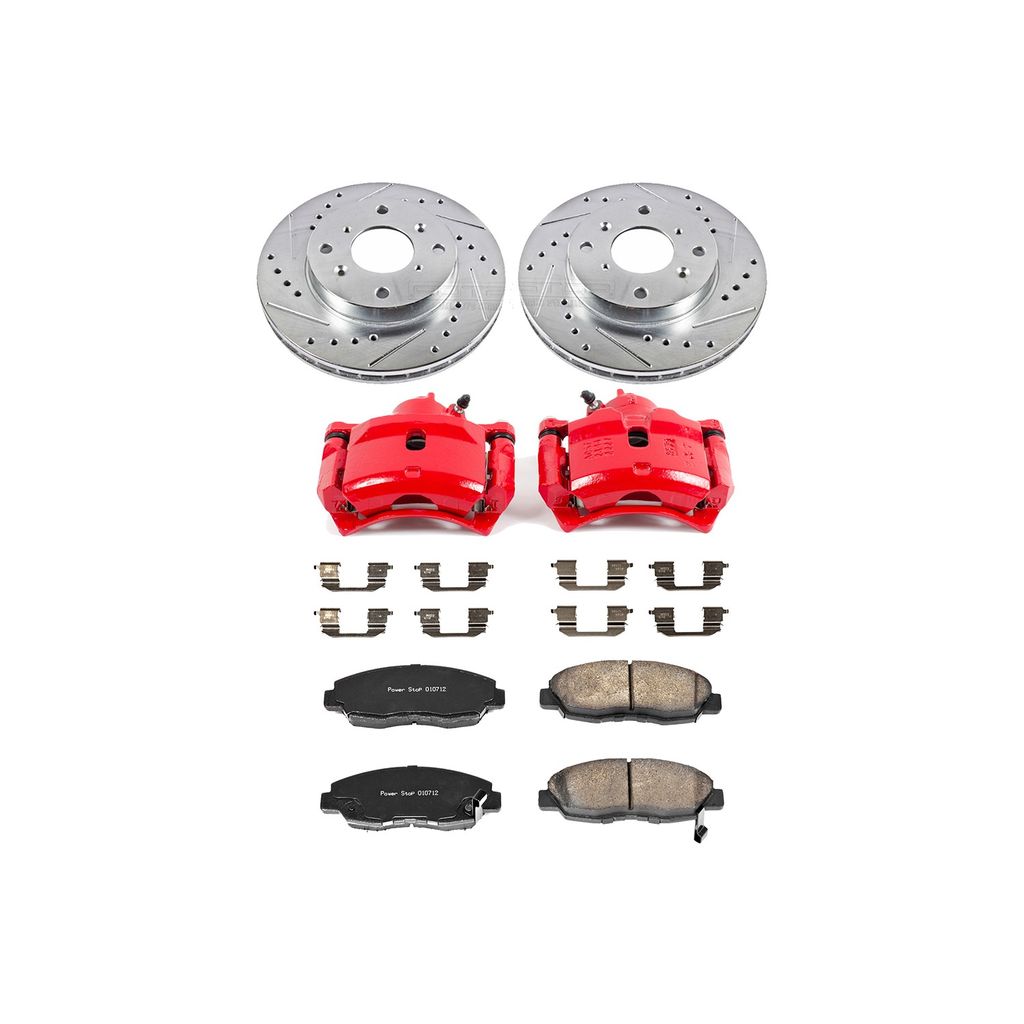 PowerStop KC1239 - Z23 Drilled and Slotted Brake Pad, Rotor, and Caliper Kit