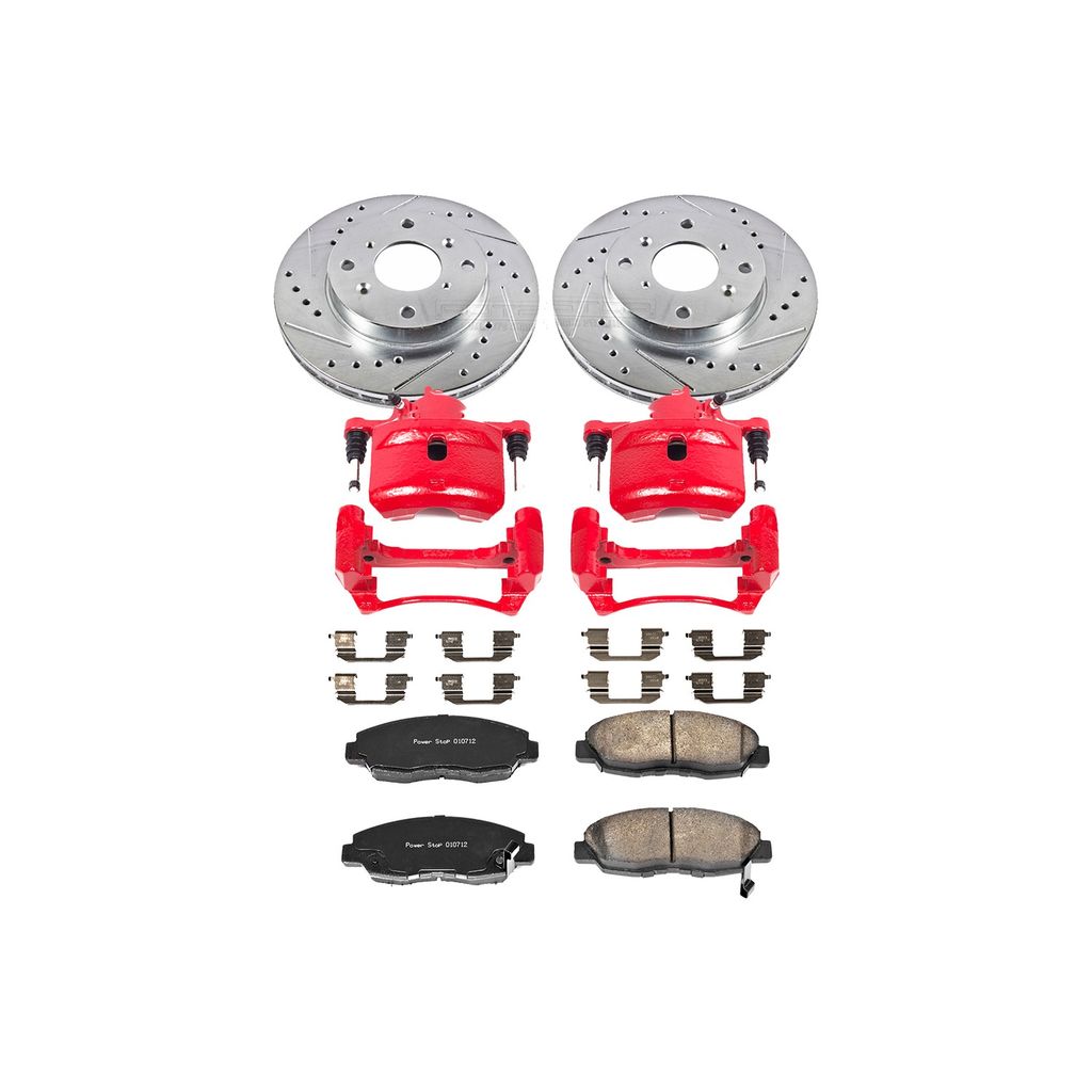 Z23 Drilled and Slotted Brake Pad, Rotor, and Caliper Kit