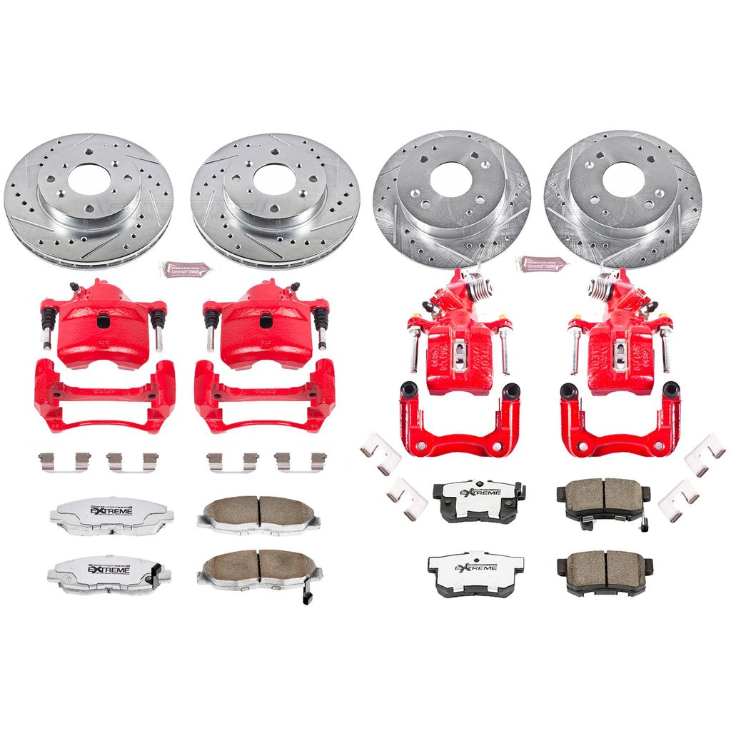PowerStop KC1240A-26 - Z26 Drilled and Slotted Brake Pad, Rotor, and Caliper Kit