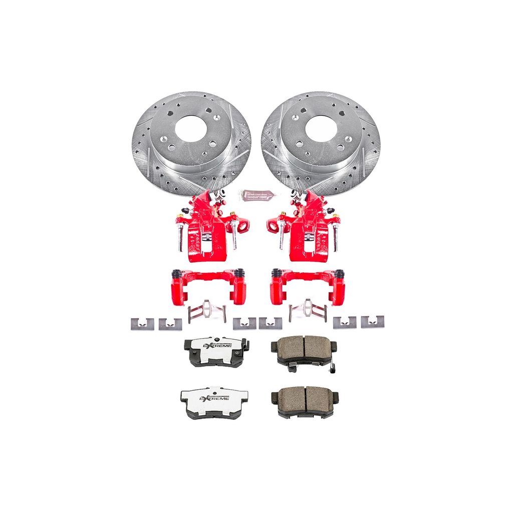 PowerStop KC1243-26 - Z26 Drilled and Slotted Brake Pad, Rotor, and Caliper Kit