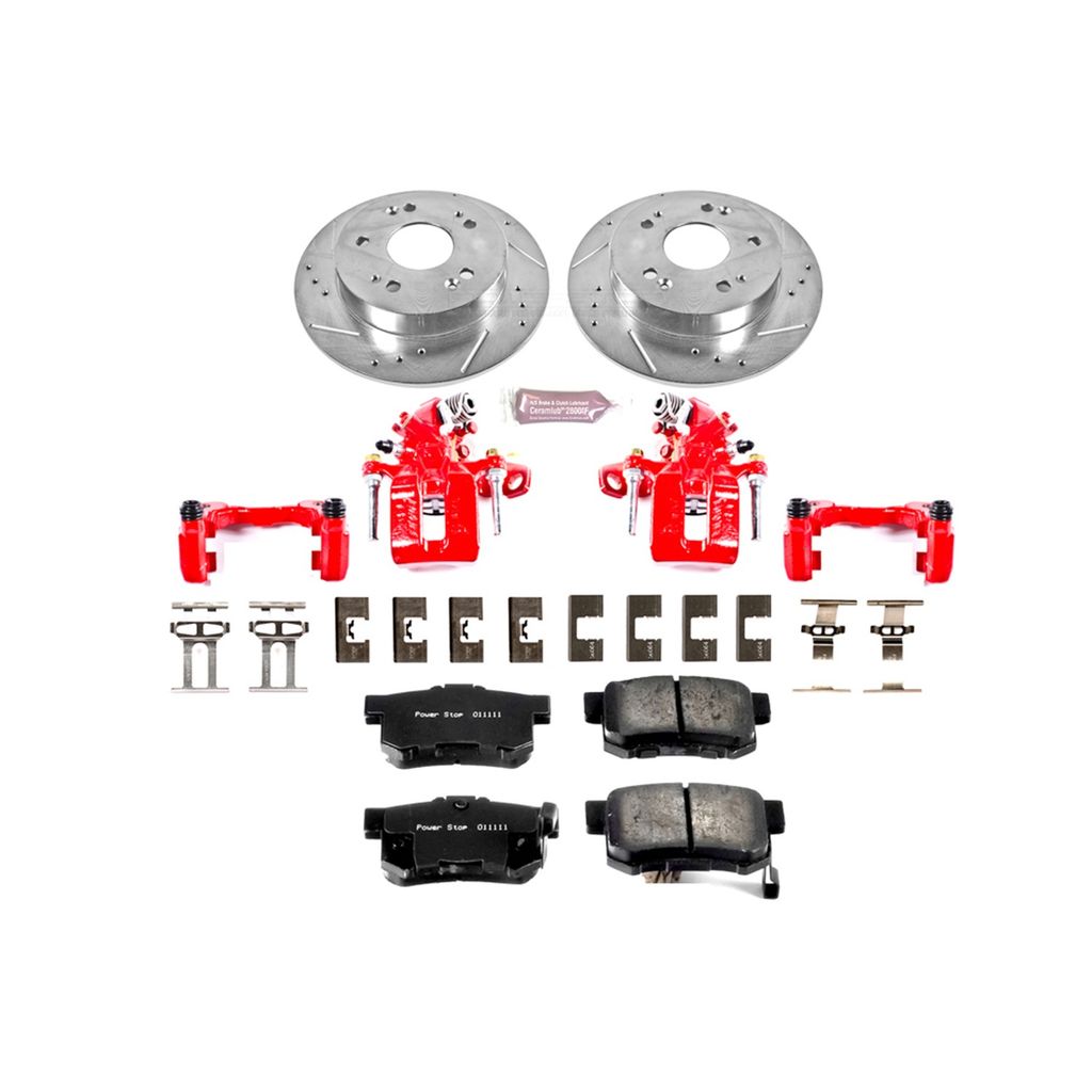 PowerStop KC1243 - Z23 Drilled and Slotted Brake Pad, Rotor, and Caliper Kit