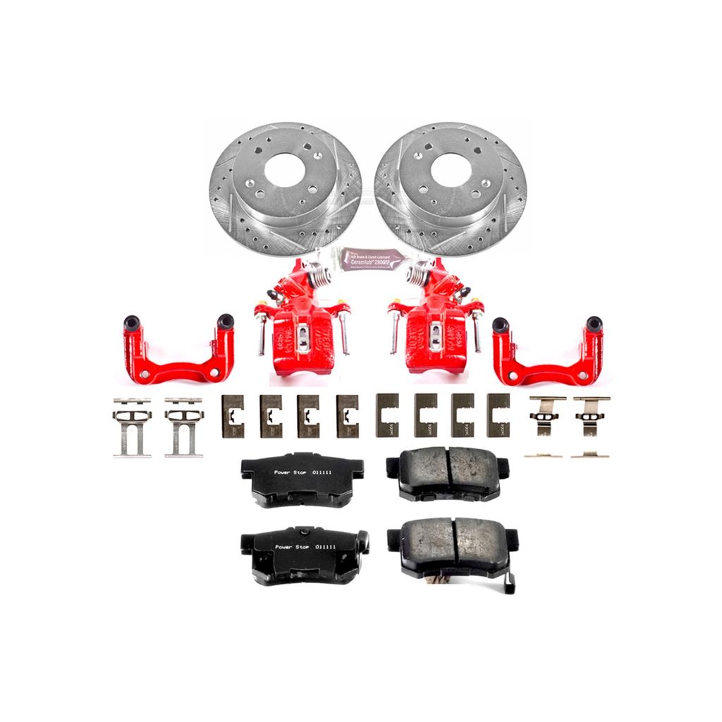 PowerStop KC1244 - Z23 Drilled and Slotted Brake Pad, Rotor, and Caliper Kit