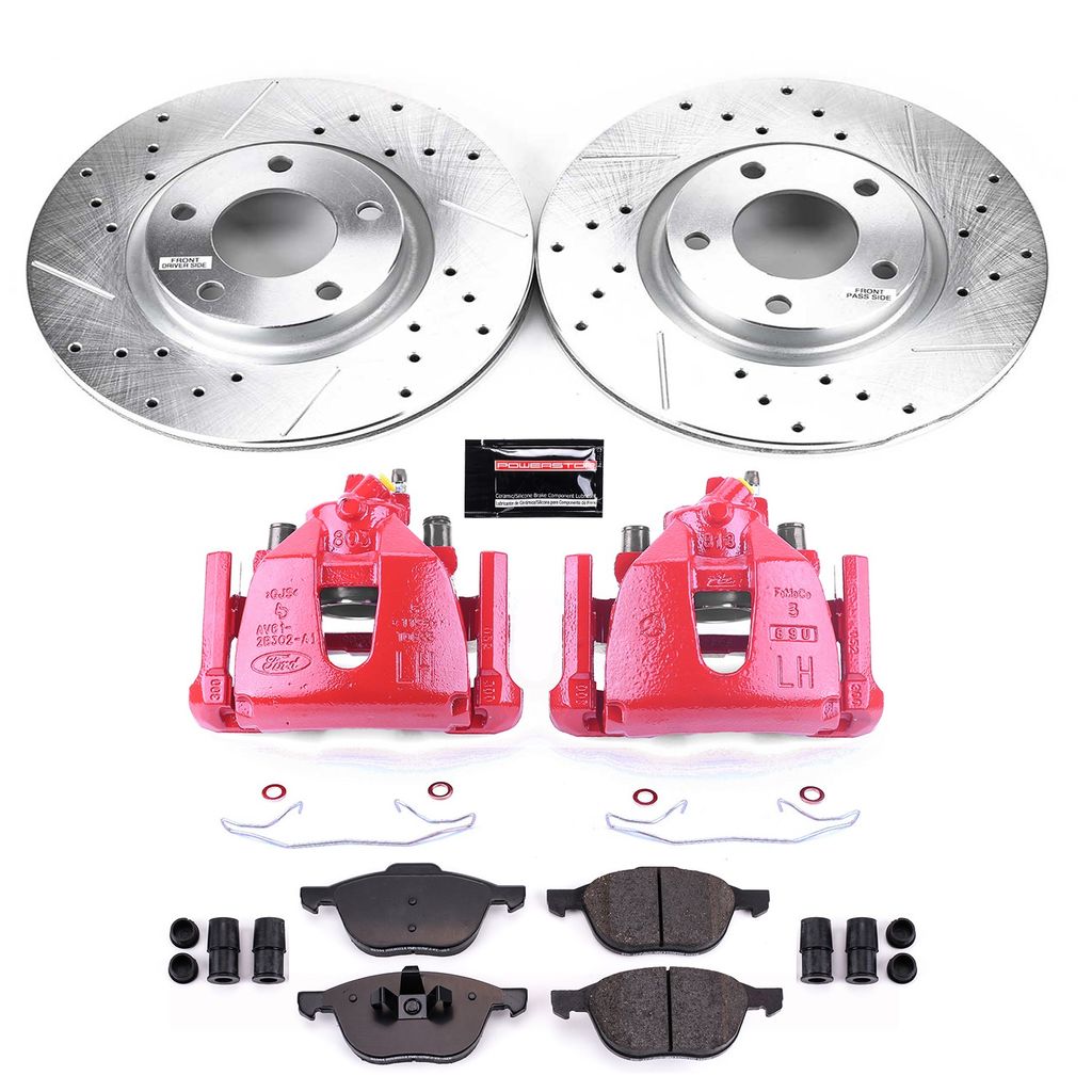 Z23 Drilled and Slotted Brake Pad, Rotor, and Caliper Kit