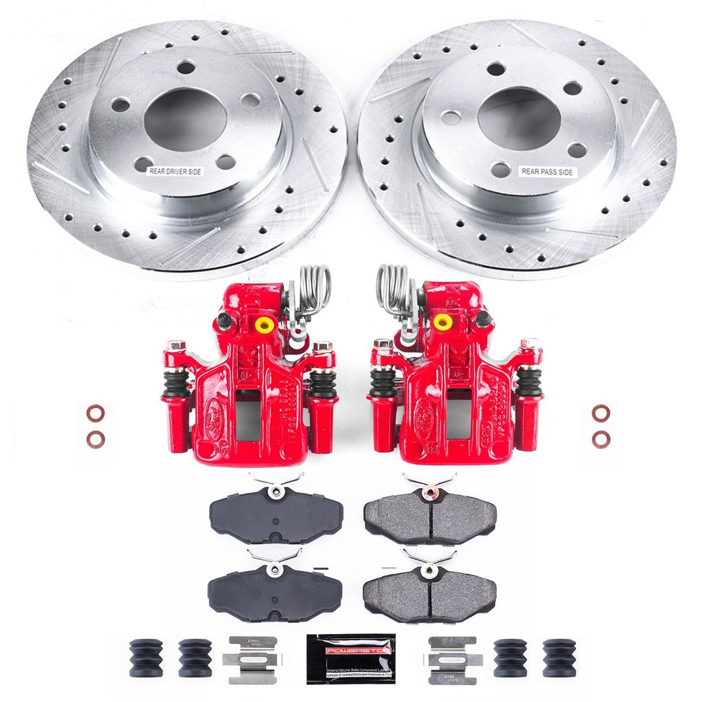 PowerStop KC1298 - Z23 Drilled and Slotted Brake Pad, Rotor, and Caliper Kit