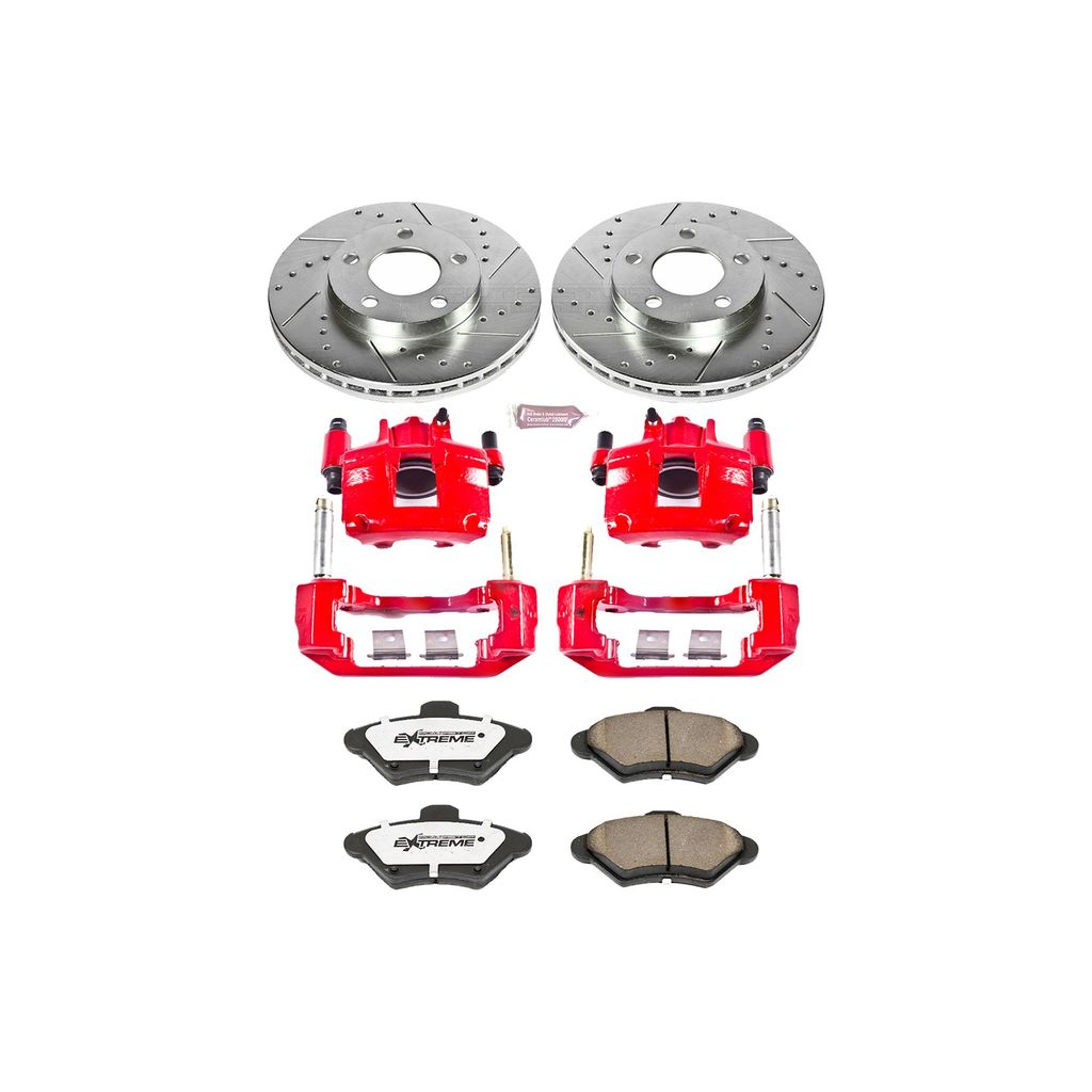 PowerStop KC1299-26 - Z26 Drilled and Slotted Brake Pad, Rotor, and Caliper Kit