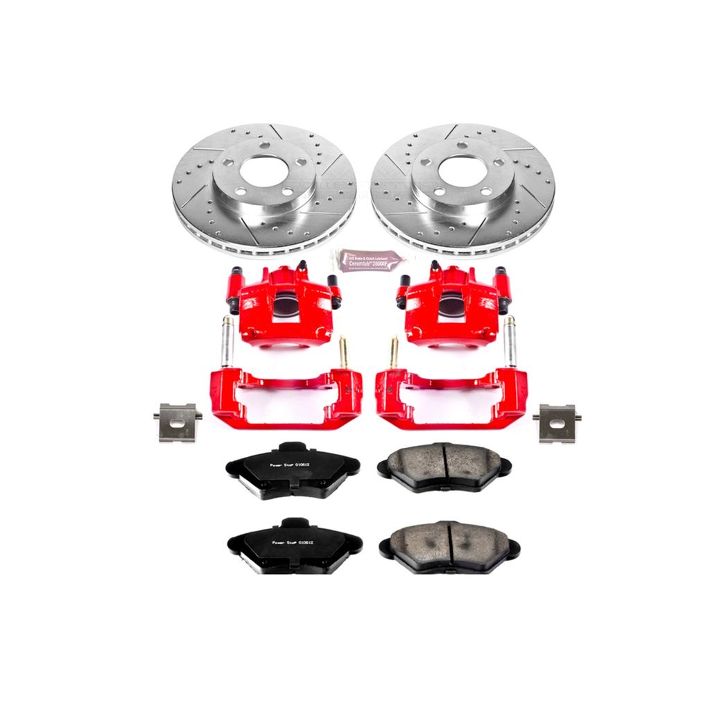 PowerStop KC1299 - Z23 Drilled and Slotted Brake Pad, Rotor, and Caliper Kit