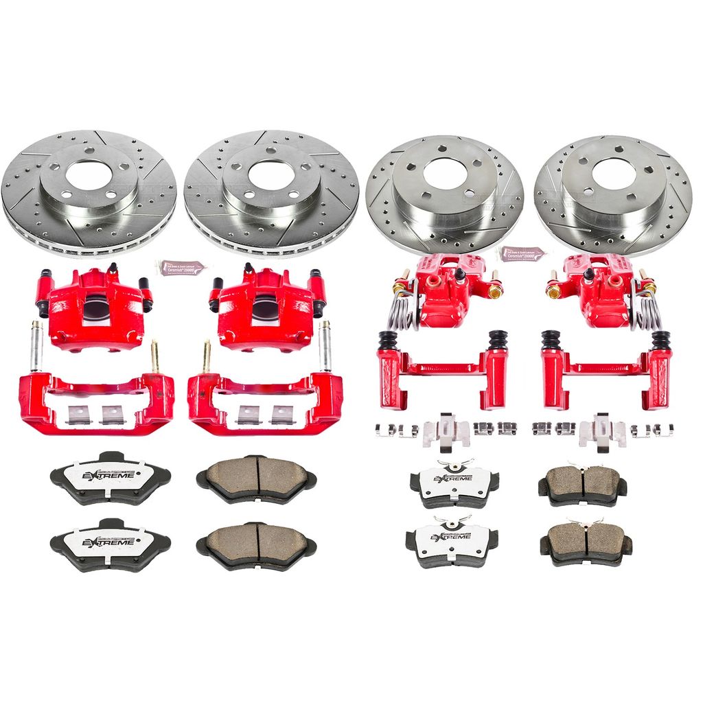 PowerStop KC1300-26 - Z26 Drilled and Slotted Brake Pad, Rotor, and Caliper Kit