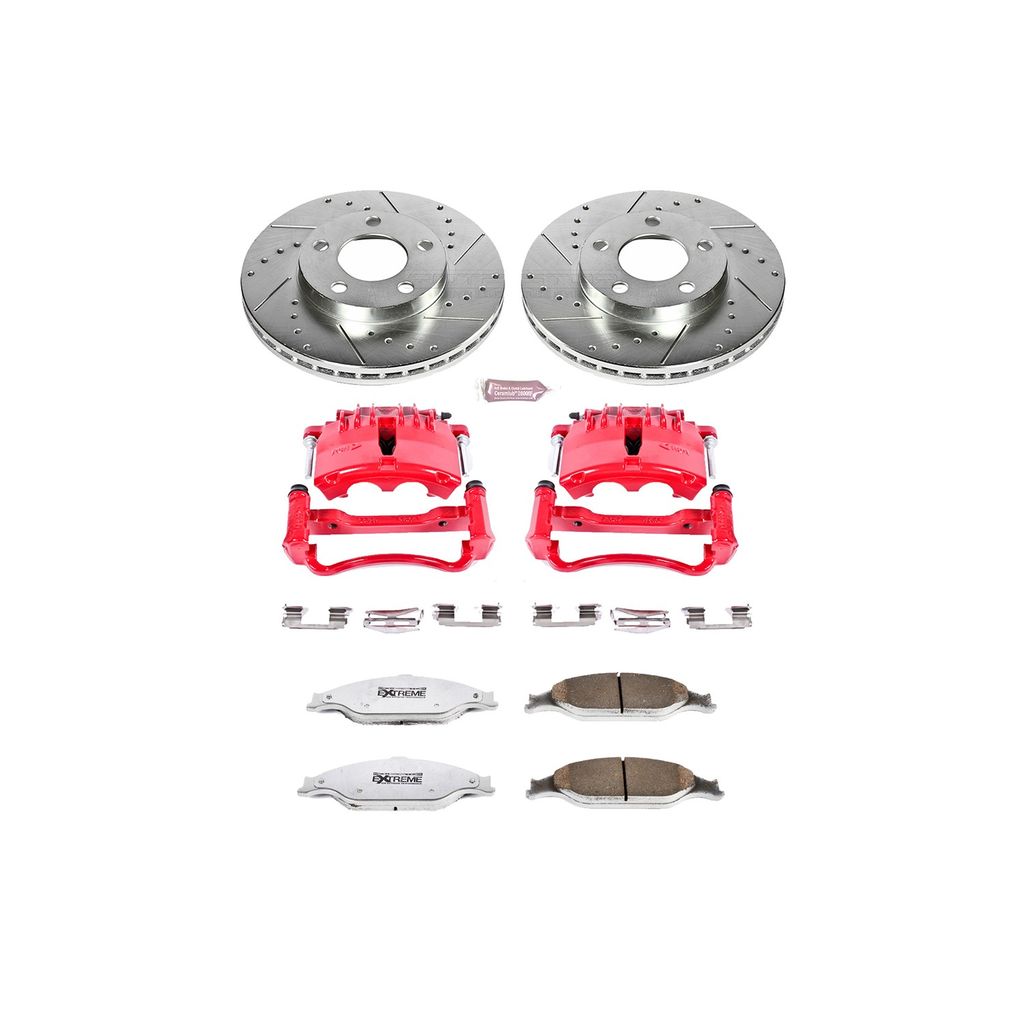 Z26 Drilled and Slotted Brake Pad, Rotor, and Caliper Kit