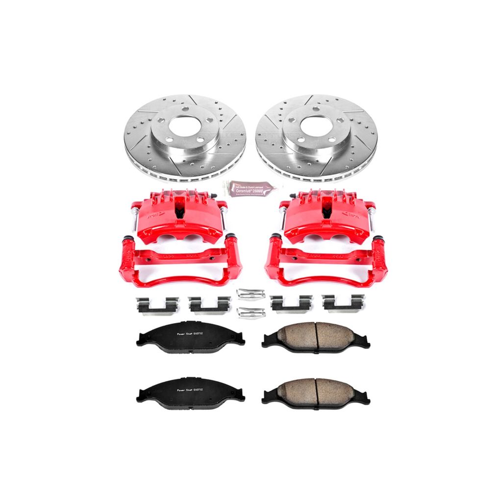 Z23 Drilled and Slotted Brake Pad, Rotor, and Caliper Kit