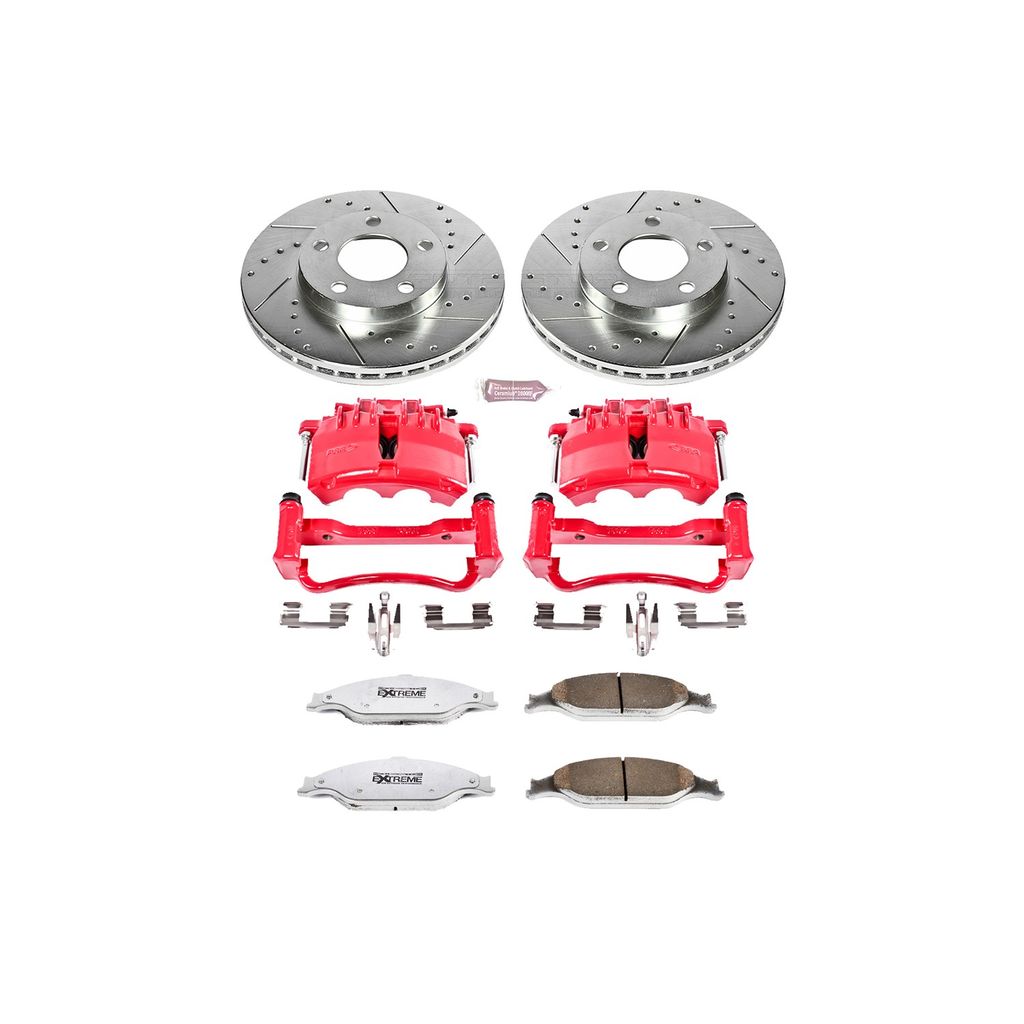 Z26 Drilled and Slotted Brake Pad, Rotor, and Caliper Kit