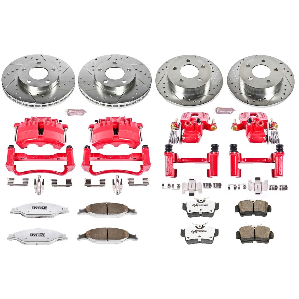 PowerStop KC1302A-26 - Z26 Drilled and Slotted Brake Pad, Rotor, and Caliper Kit