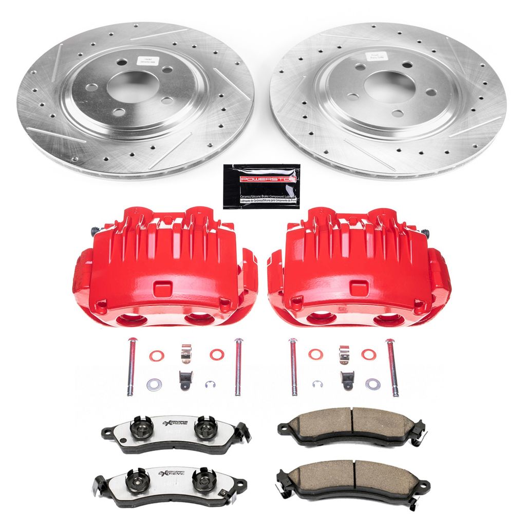 Z26 Drilled and Slotted Brake Pad, Rotor, and Caliper Kit