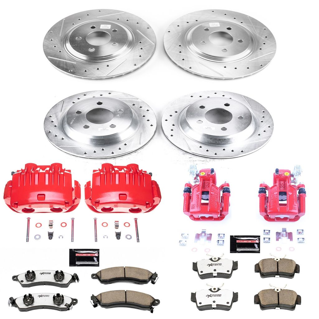 PowerStop KC1305D-26 - Z26 Drilled and Slotted Brake Pad, Rotor, and Caliper Kit
