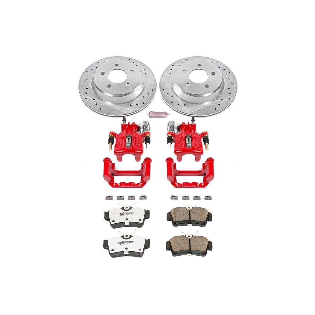 PowerStop KC1306A-26 - Z26 Drilled and Slotted Brake Pad, Rotor, and Caliper Kit