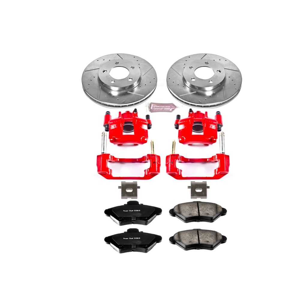 PowerStop KC1325 - Z23 Drilled and Slotted Brake Pad, Rotor, and Caliper Kit