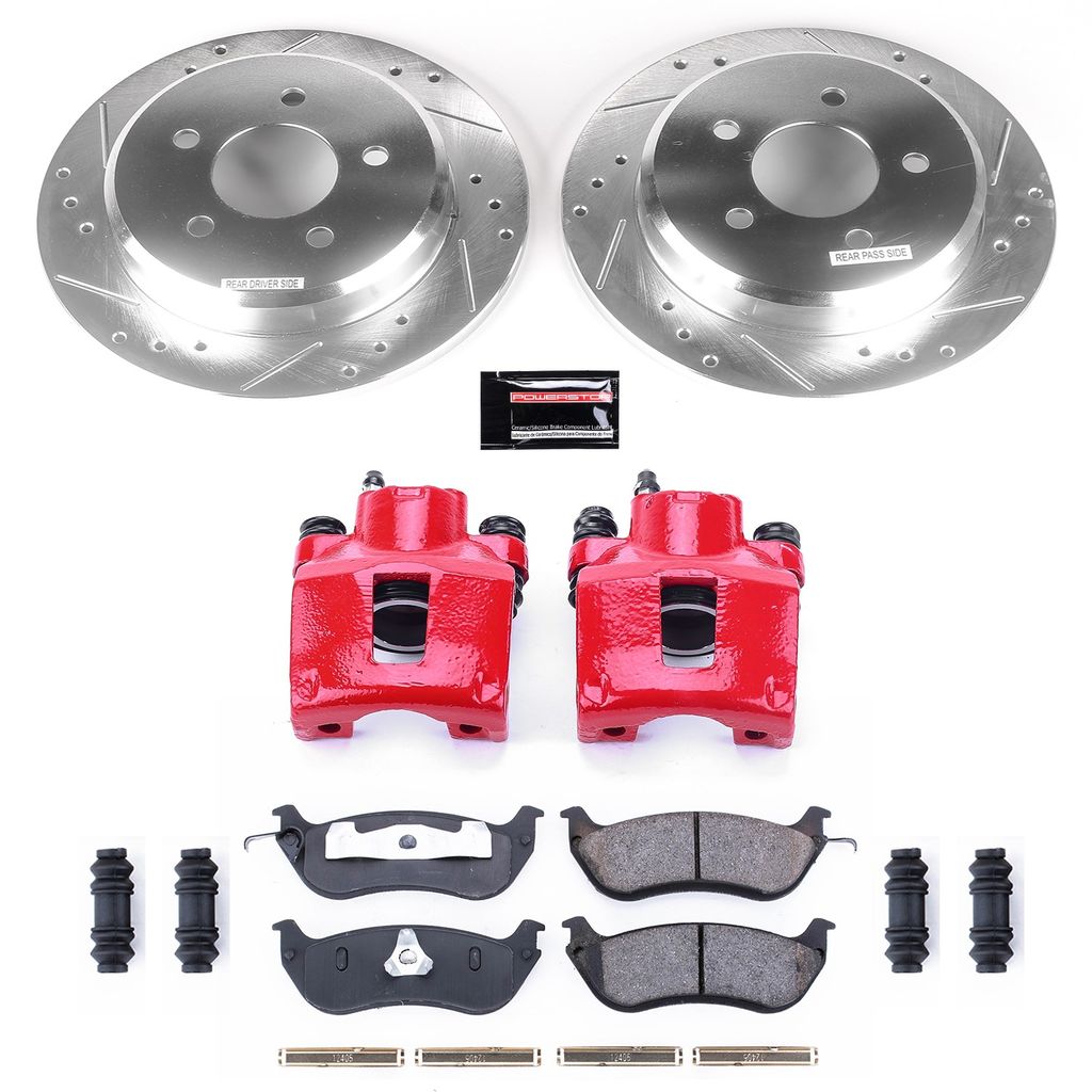 Z23 Drilled and Slotted Brake Pad, Rotor, and Caliper Kit