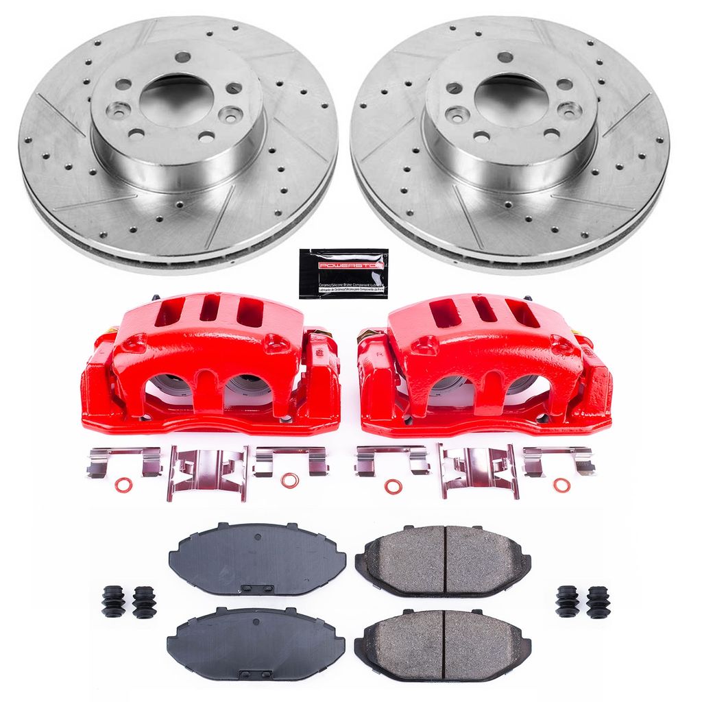 Z23 Drilled and Slotted Brake Pad, Rotor, and Caliper Kit