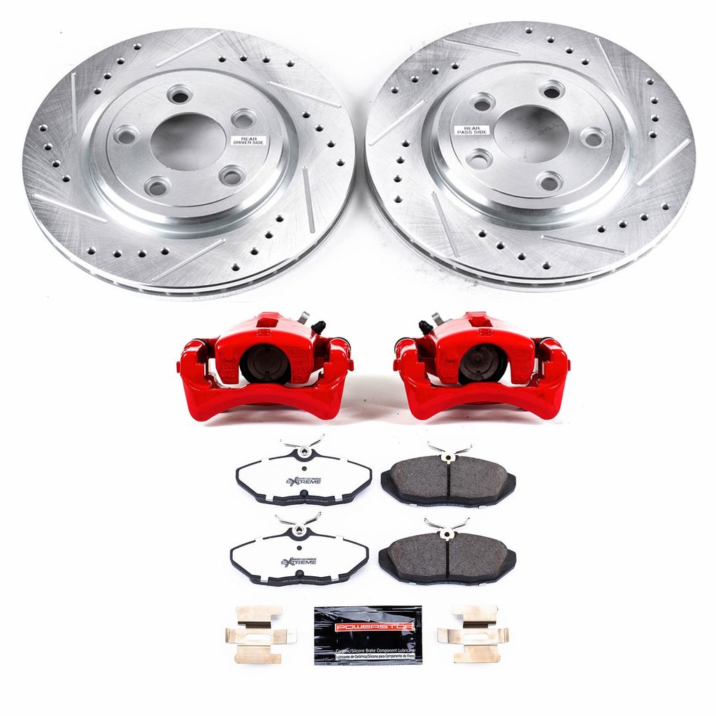 PowerStop KC1360-26 - Z26 Drilled and Slotted Brake Pad, Rotor, and Caliper Kit